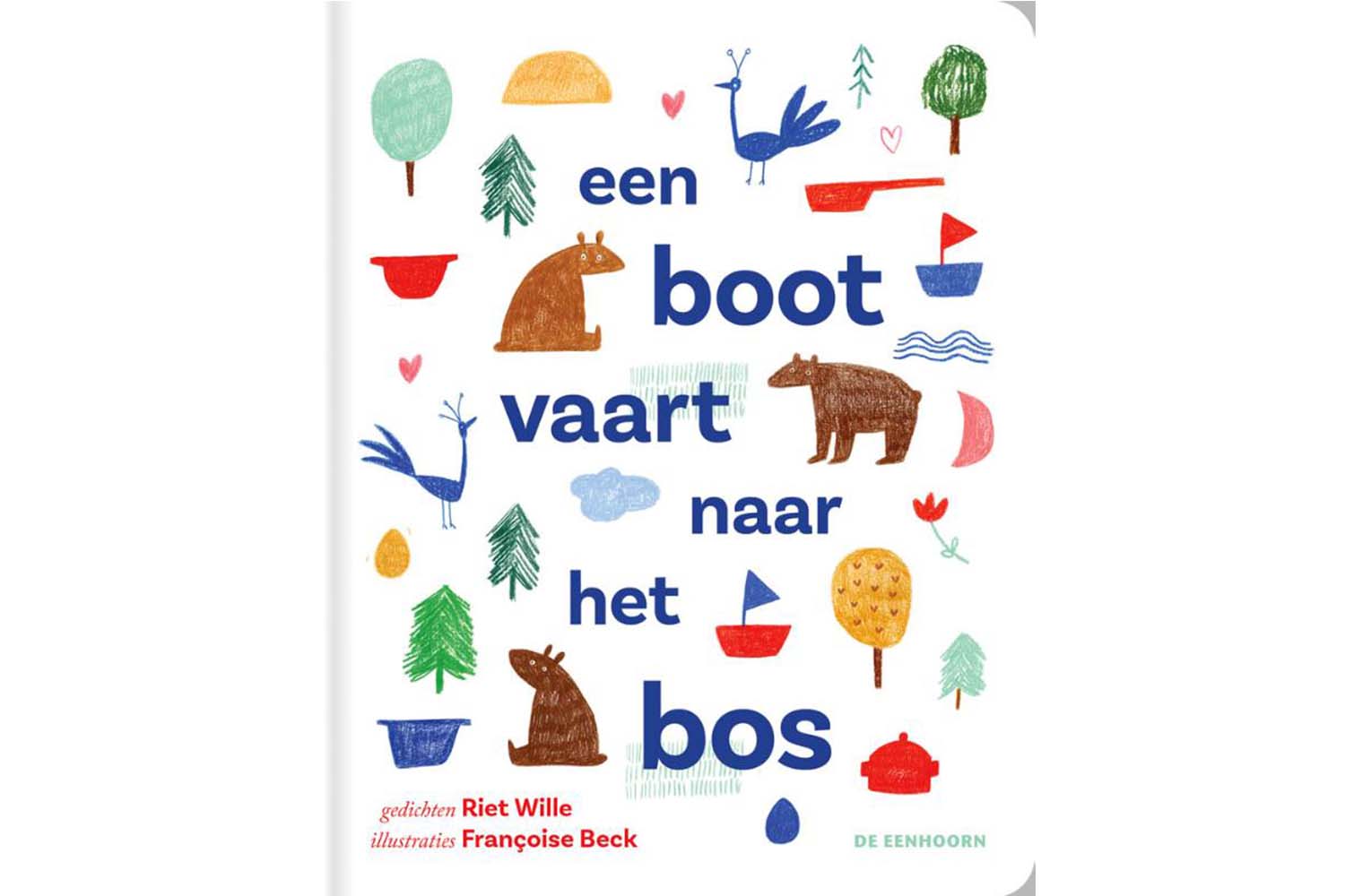 Boekcover Een boot vaart naar het bos, Kinderboekenfeest 2025, Kunst Centraal