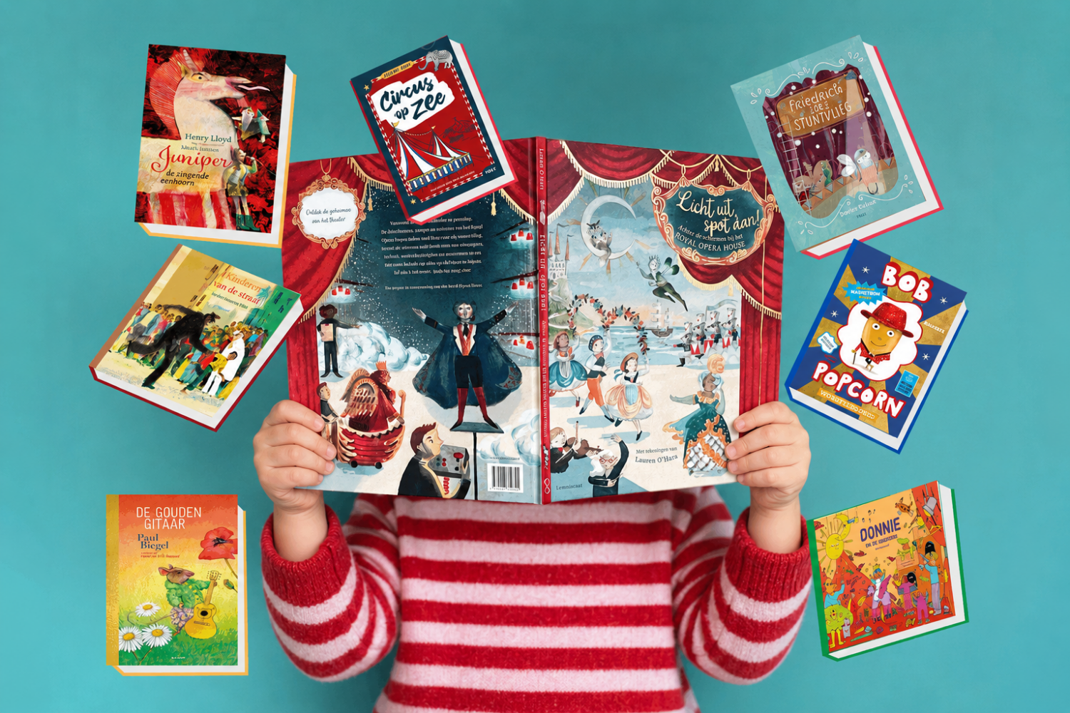 Kind leest een boek uit het boekenpakket voor Kinderboekenweek